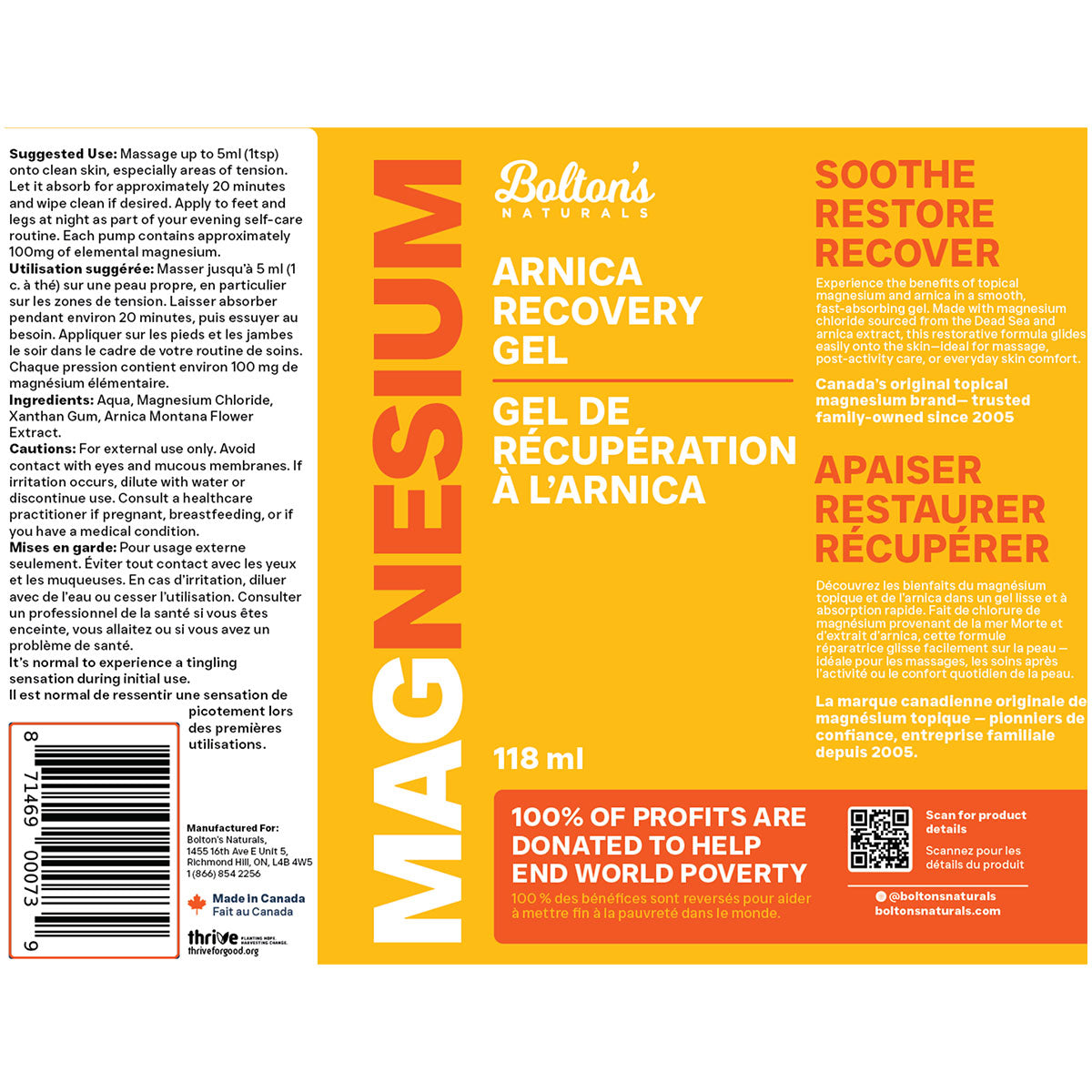 Magnesium Arnica Recovery Gel