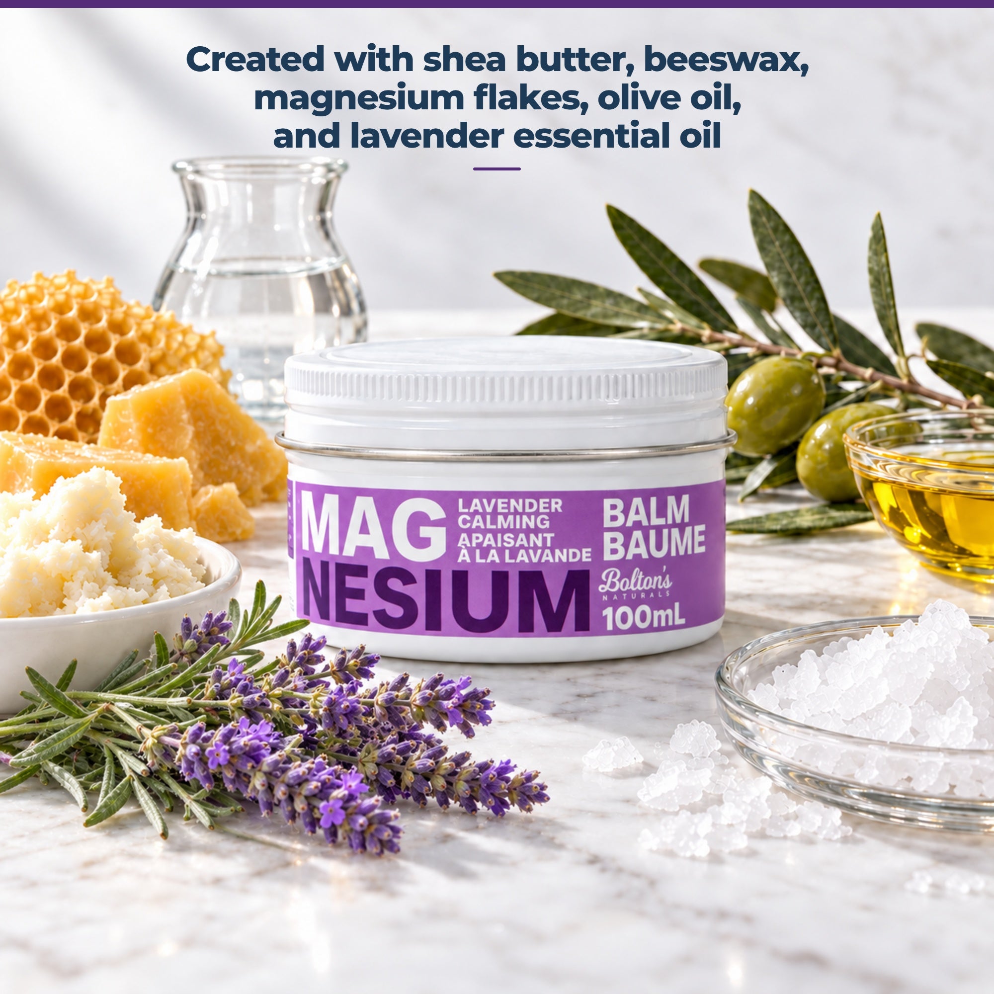 Magnesium Lavender Calming Balm Jar