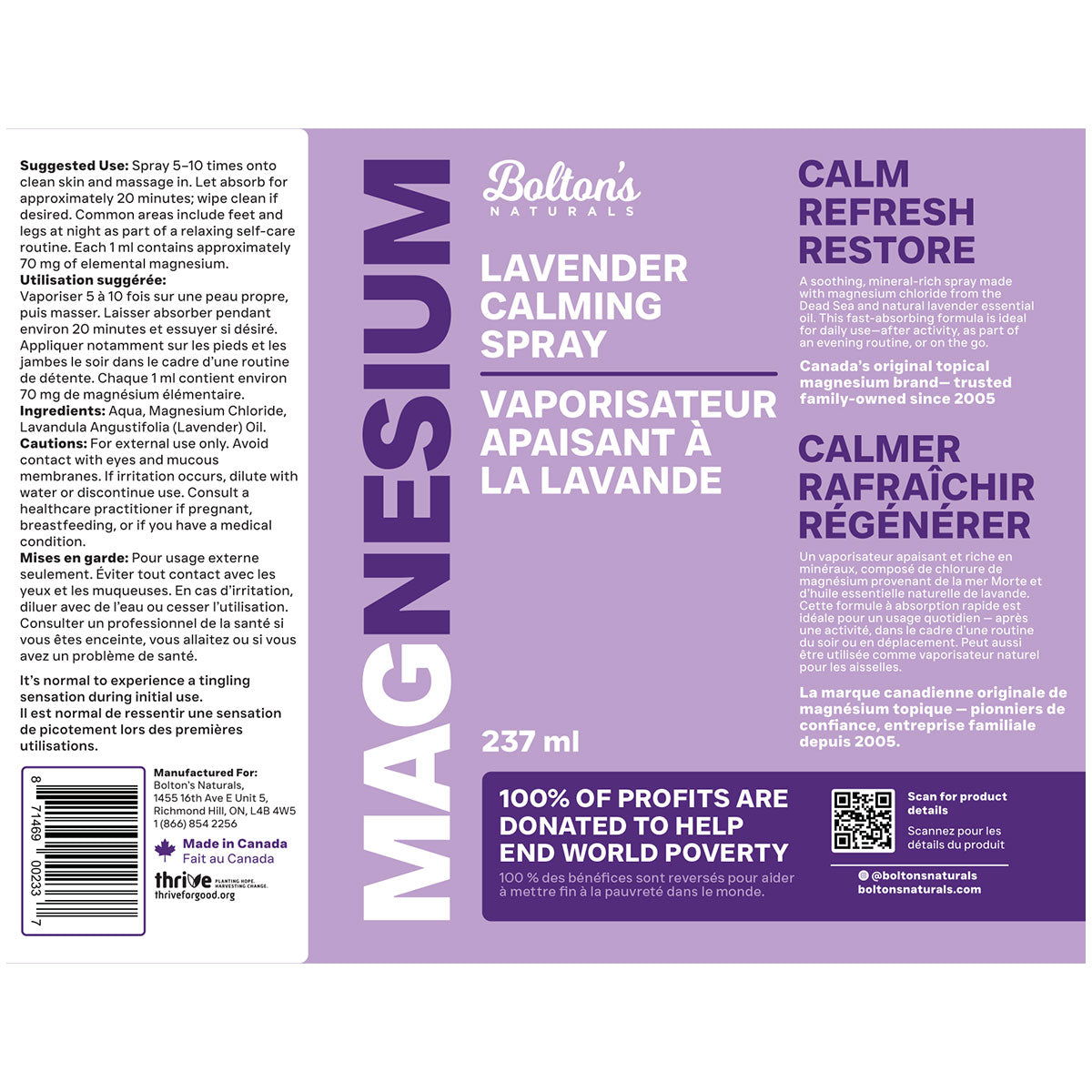 Magnesium Lavender Calming Spray