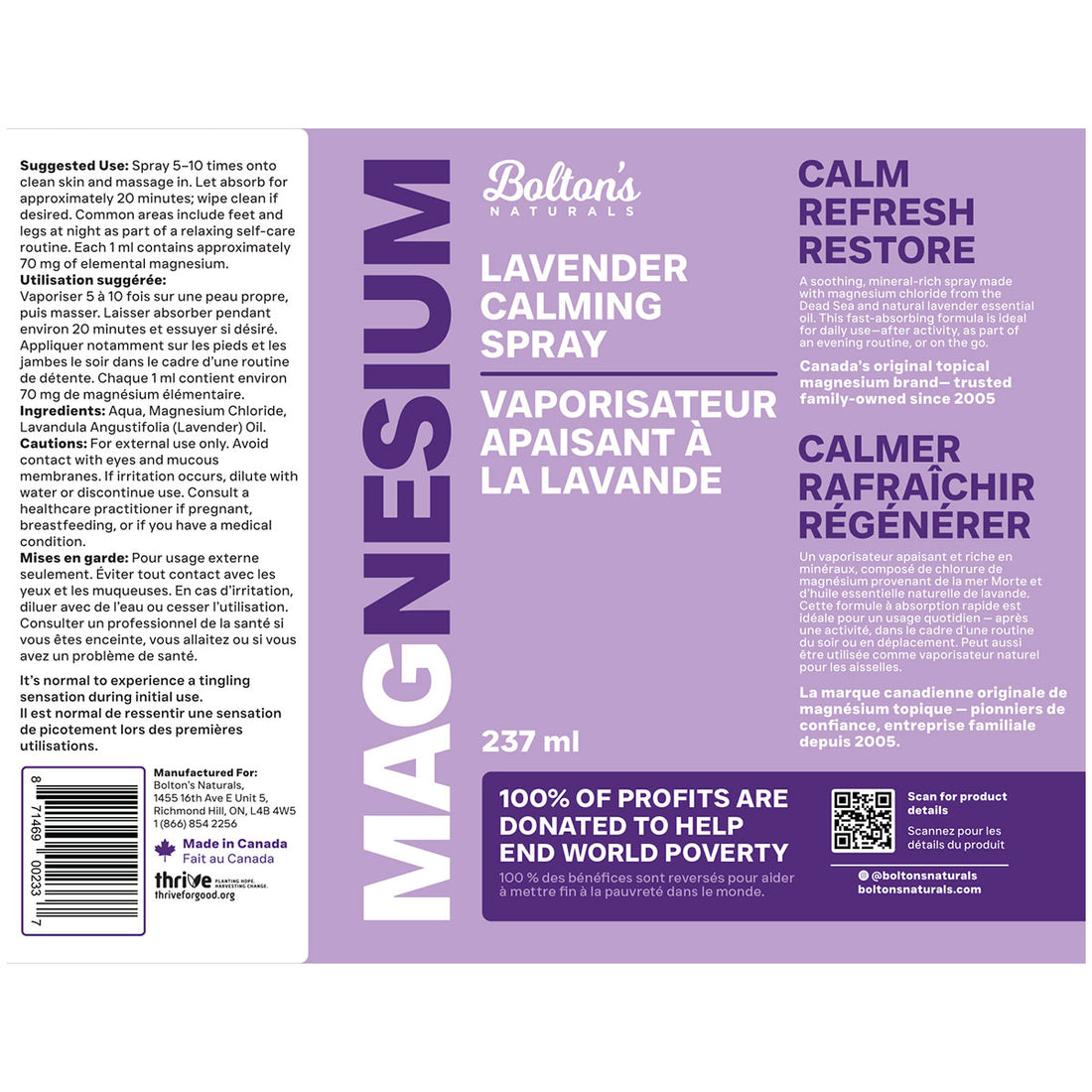 Magnesium Spray with Lavender